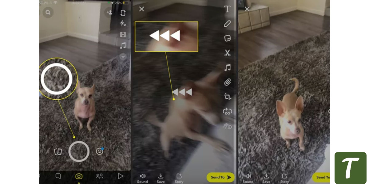 How to reverse video on Snapchat