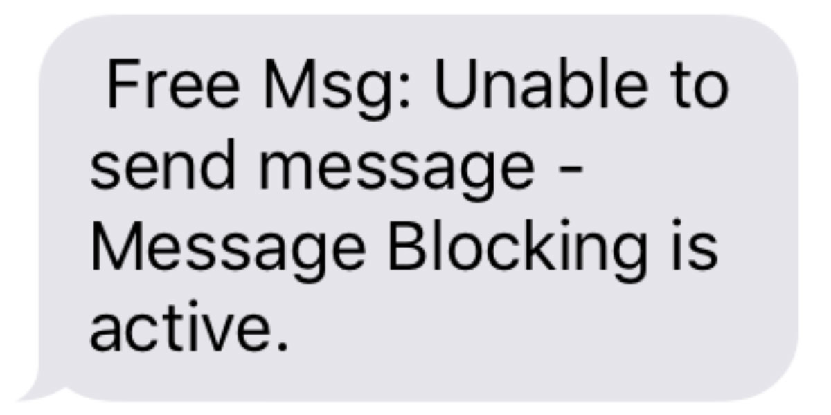 Message blocking active