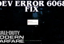 Dev Error Code 6068