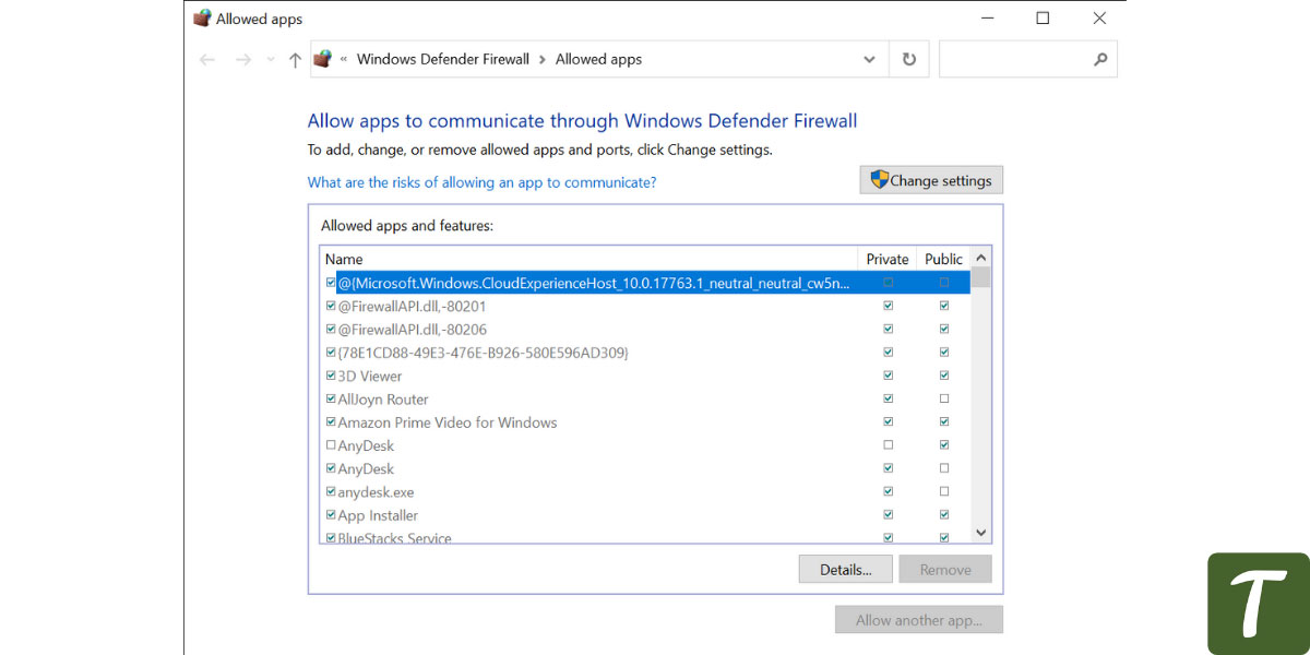 windows defender firewall