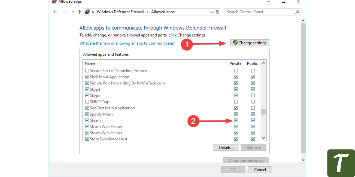 firewall settings