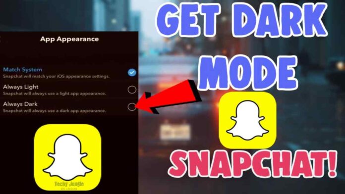 get dark mode on snapchat
