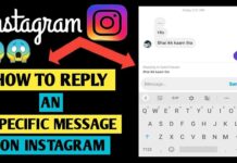 reply to specific message on instagram