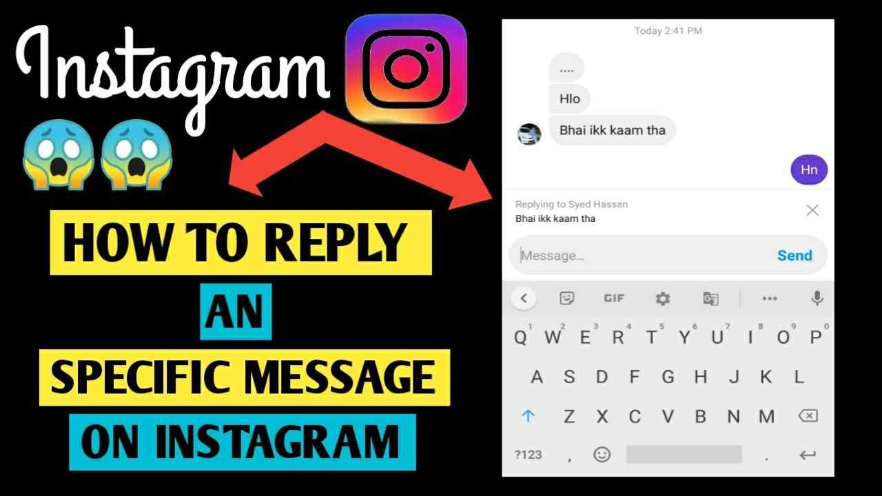 reply to specific message on instagram