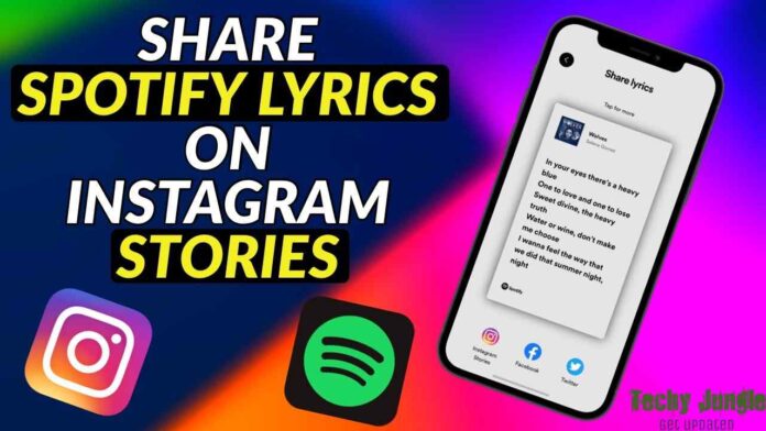 share spotify lyrics on instagram