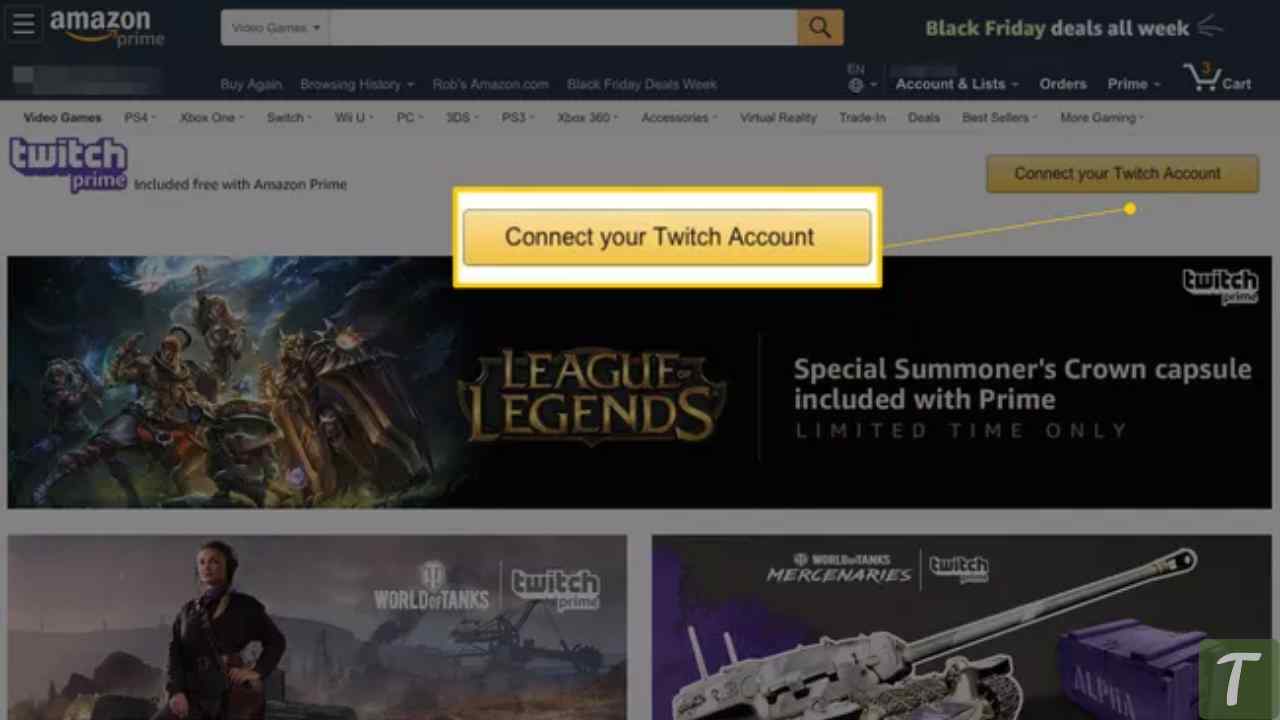 how to link Twitch with Amazon Prime Gaming