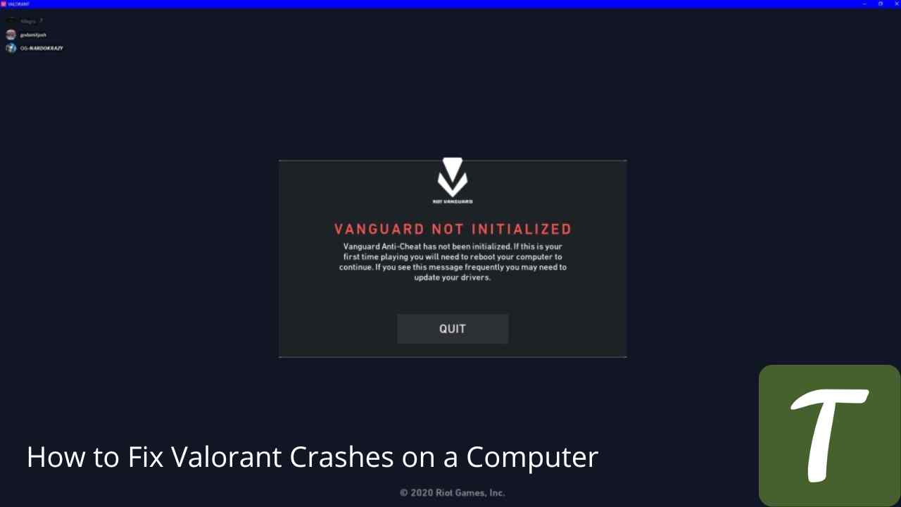 How to Fix Valorant Crashes on a Computer