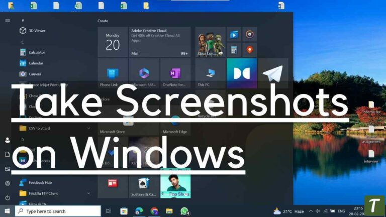Take Screenshots on Windows