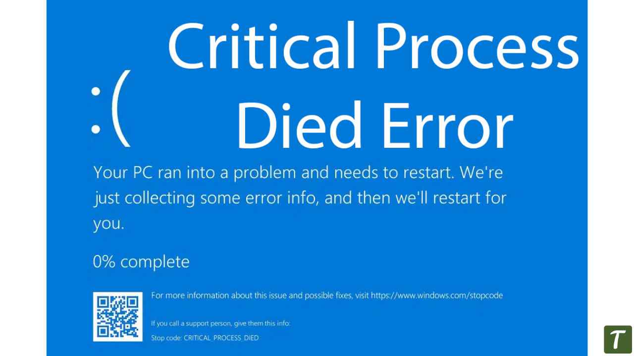 fix Critical Process Died in Windows 11
