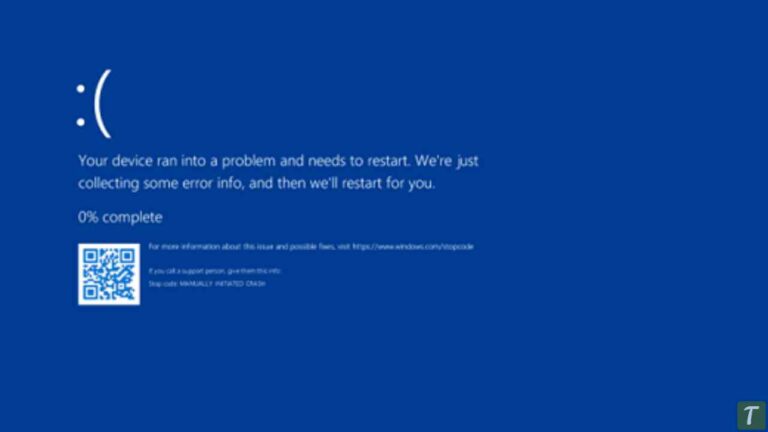 Blue Screen Error in Windows